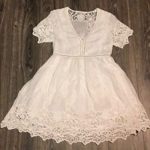 Spell White Eyelet Embroidered Dress